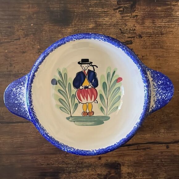 FAIENCERIE DE PORNIC FRANCE Quimper style bowl w/ the name of Alexandre /Lucie - Picture 4 of 8